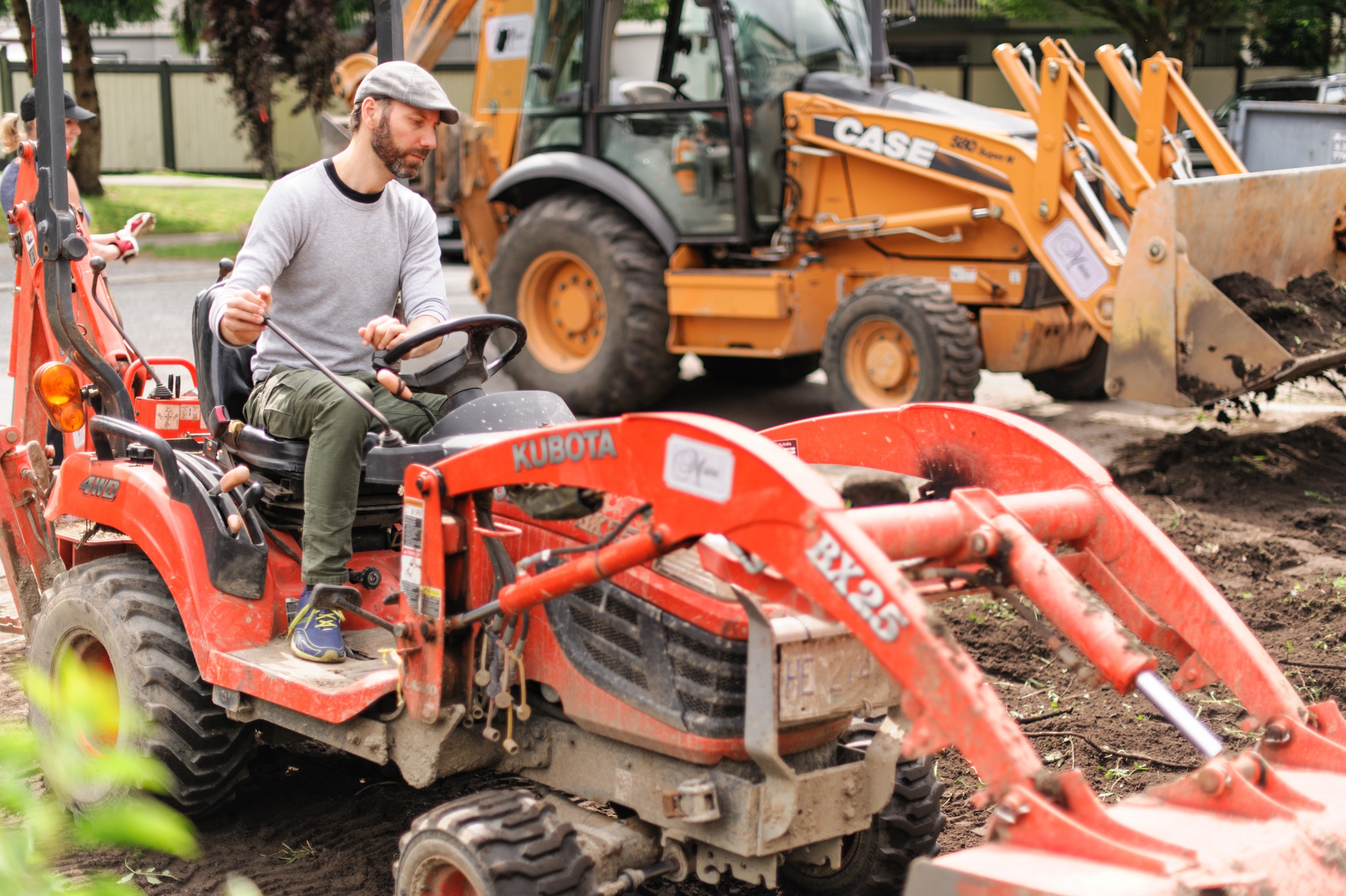 Lynn Valley Lions Club Landscape Team Using the Machinery 